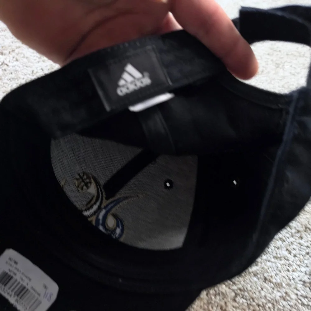 VINTAGE Adidas Washington Wizards Hat Mens OSFA Black NBA Basketball Cap Z4